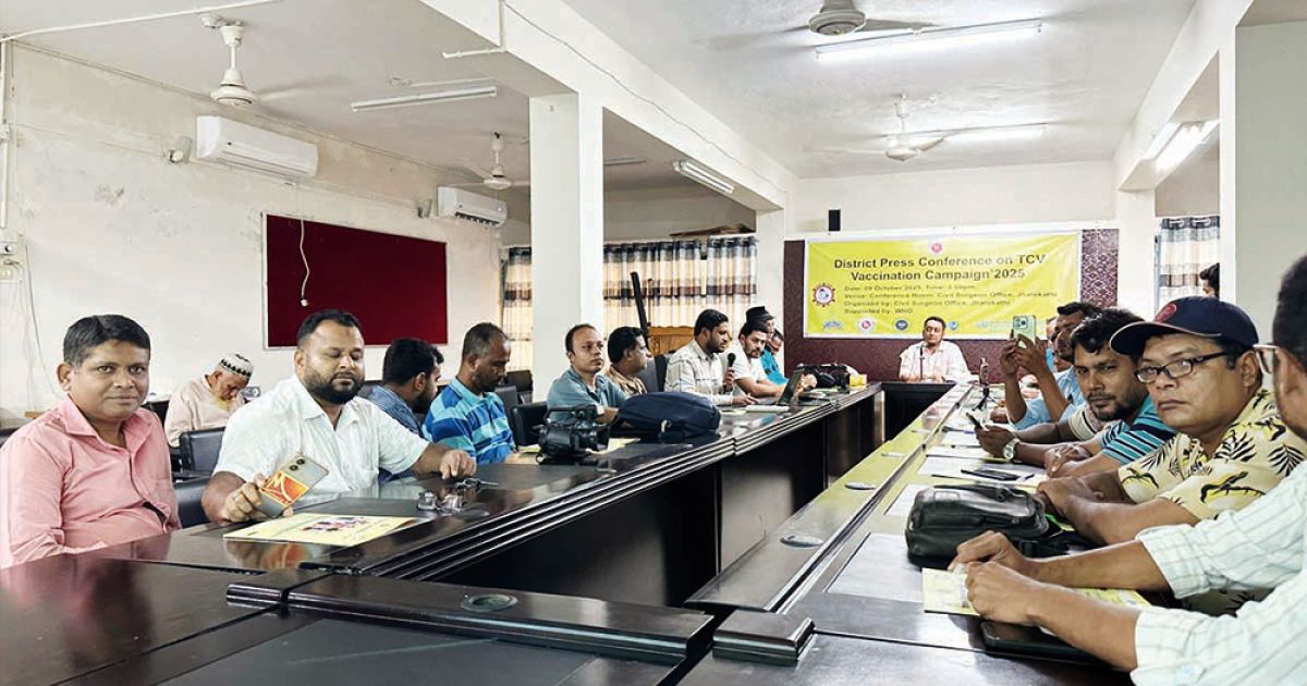 টাইফয়েড টিকাদান ক্যাম্পেইন শুরু ১২ অক্টোবর